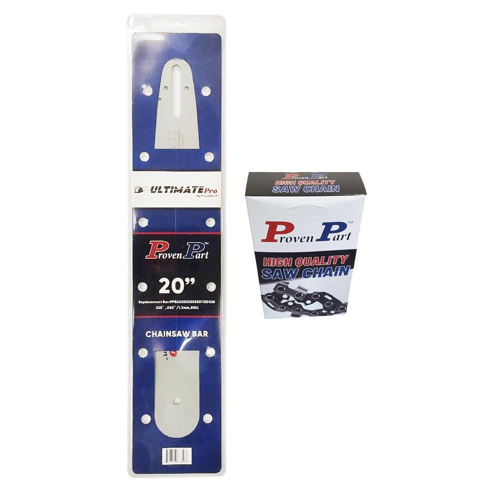 Proven Part 20In Bar and 1 Chain .325 .050 81DL Fits Stihl MS261, MS271, MS291, MS362, and MS391 30030083321
