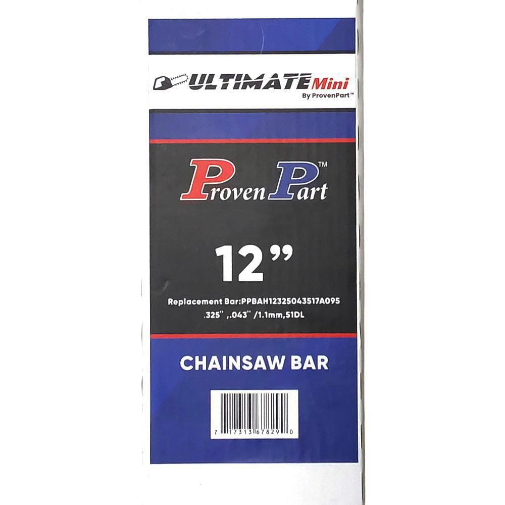 Proven Part 12In Bar and 1 Chain .325 .043 51DL Fits Husqvarna  535i XP, 540i XP, T535I XP, T540 XP MARK III, T540I XPG, T540I XP 593914351