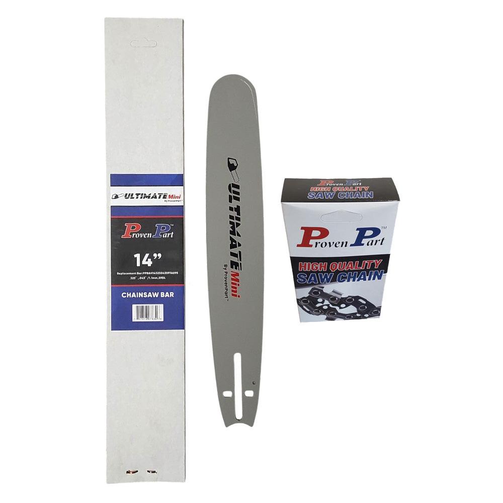 Proven Part 14In Bar and 1 Chain .325 .043 59DL Fits Husqvarna  T435, T535i, T535i XP,  540i XP 596553659