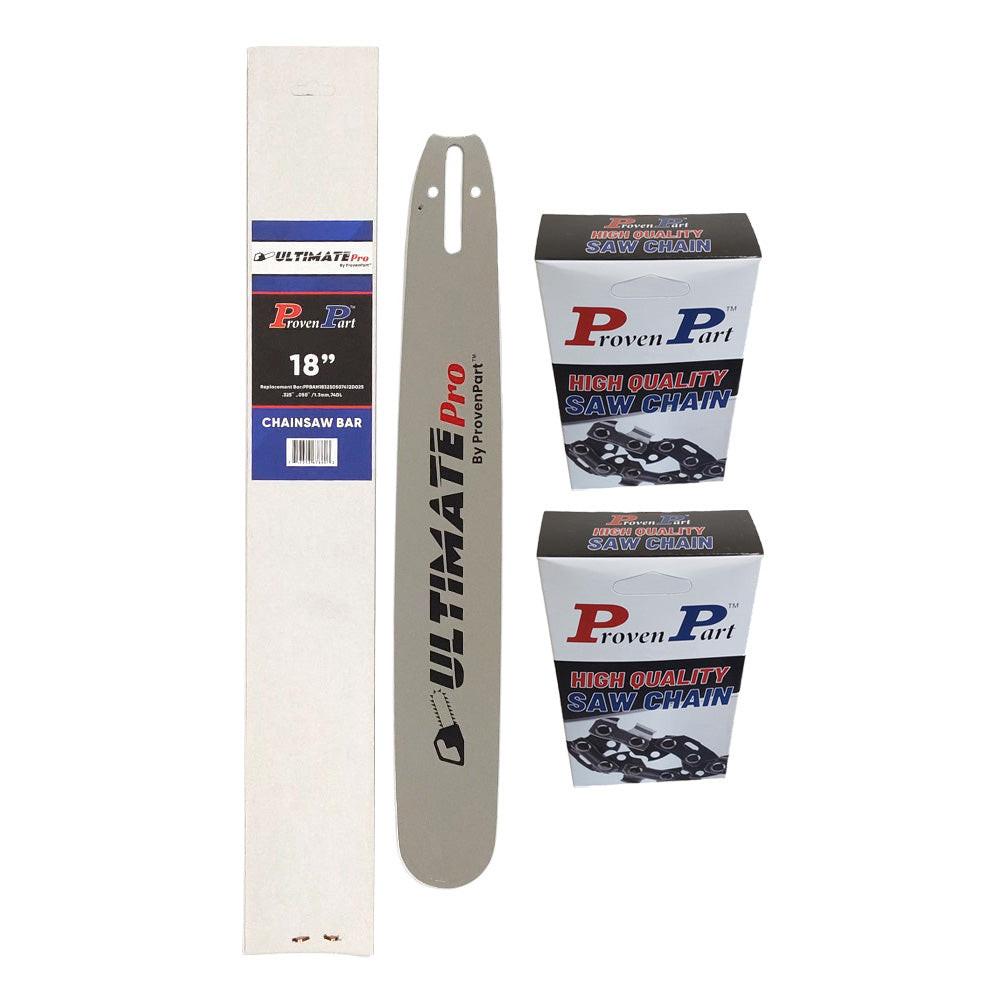 Proven Part 18In Bar and 2 Chains .325 .050 74DL For Stihl MS 360 QS, MS 361, MS 361 C-B, MS 361 QS, MS 390 23RS374E