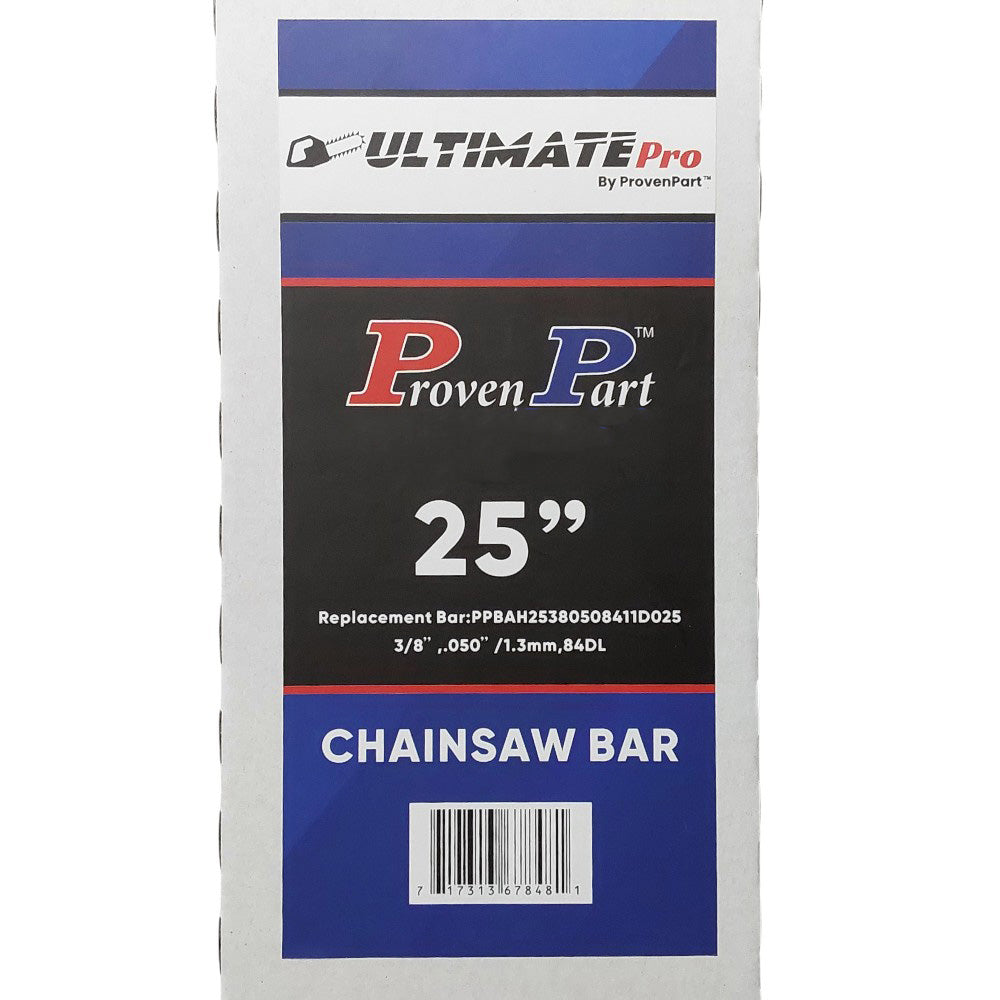 Proven Part 25In Chainsaw Bar and 2 Chains 3/8 .050 84DL Fits 3003‑000‑8830 Mount D025