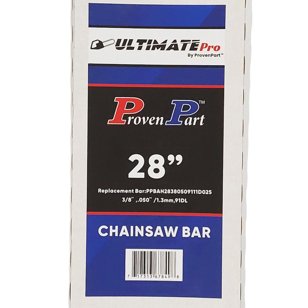 Proven Part 28In Chainsaw Bar 3/8 .050 91DL Fits Stihl 044, 066, MS440–660 3003‑000‑8838, 280RNDD025