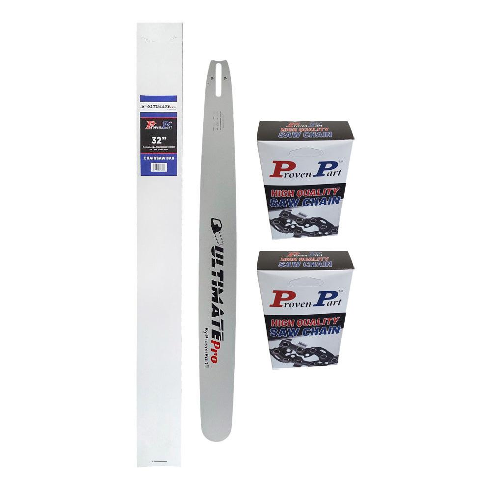 Proven Part 32In Bar and 2 Chains 3/8 .050 105DL For Stihl  MS 462, MS 500i, MS 650, MS 652 3003‑000‑8846, 320RNDD025