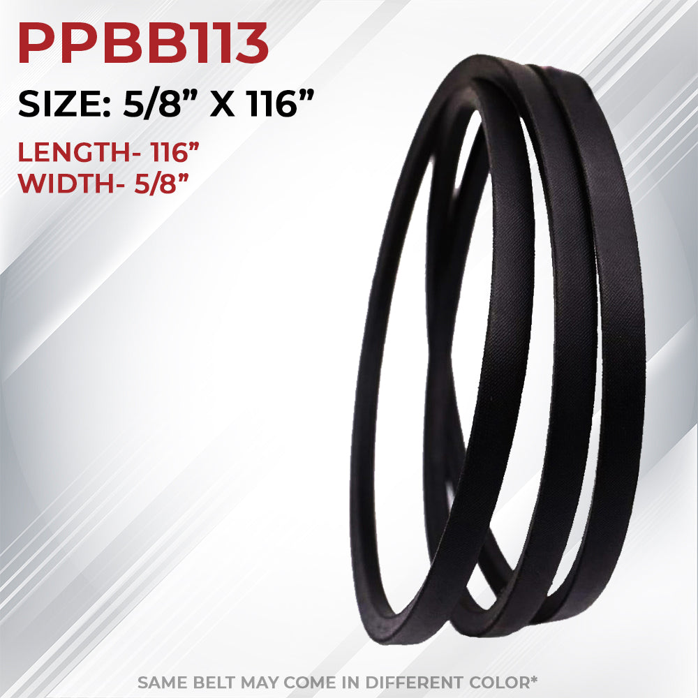 Proven Part Mower Belt 5/8 X 116 For Exmark Fits  103-4014, ZTR 60"