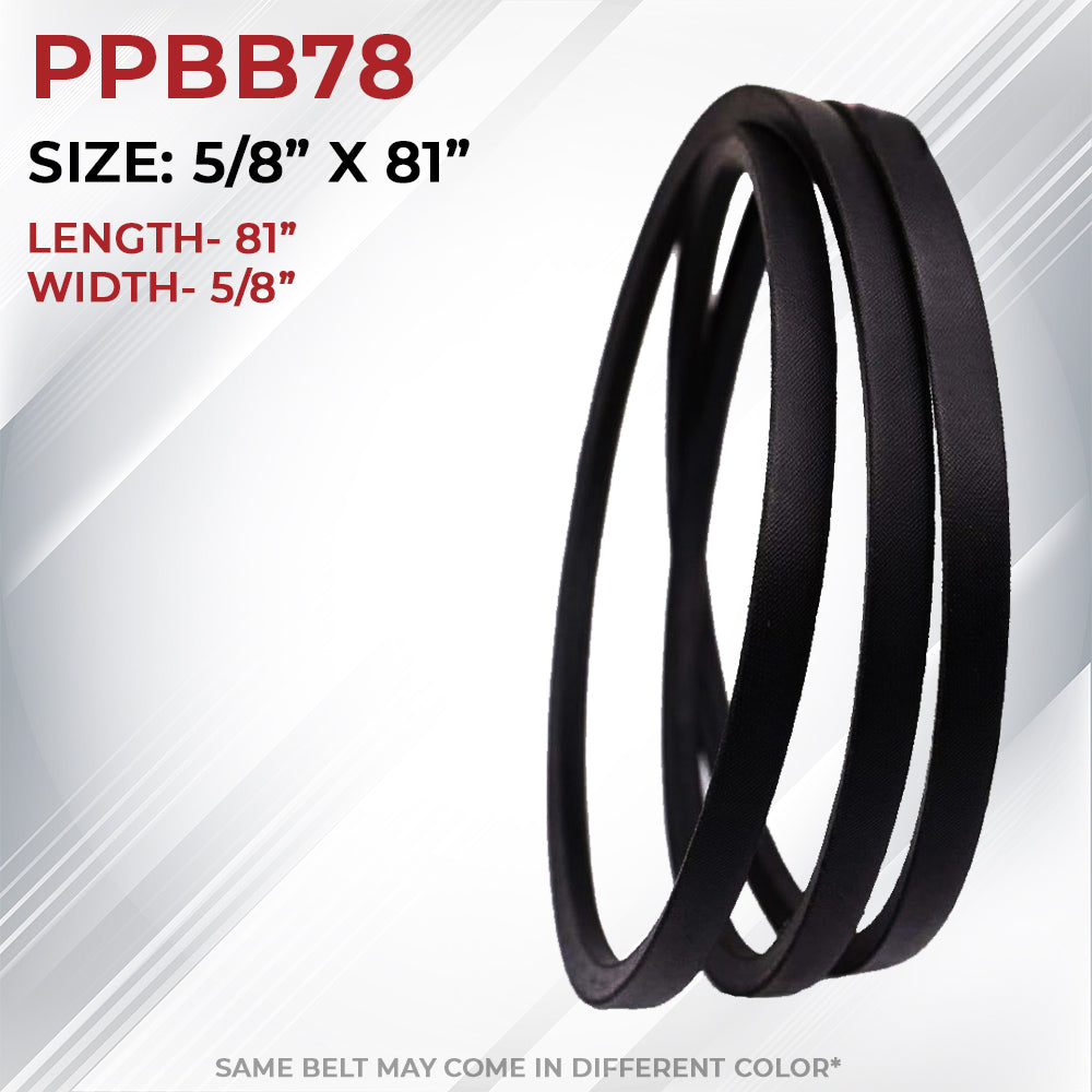 Proven Part Mower Belt 5/8" X 81" For Exmark Fits 1-603306