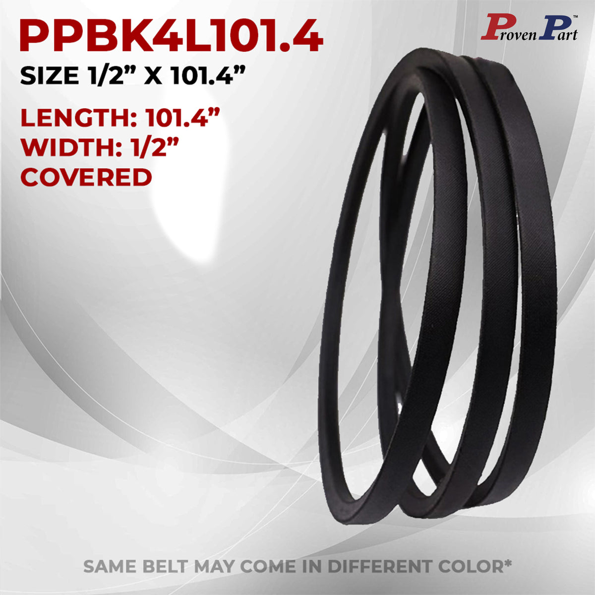 Black aramid belt loop, 1/2 inch wide