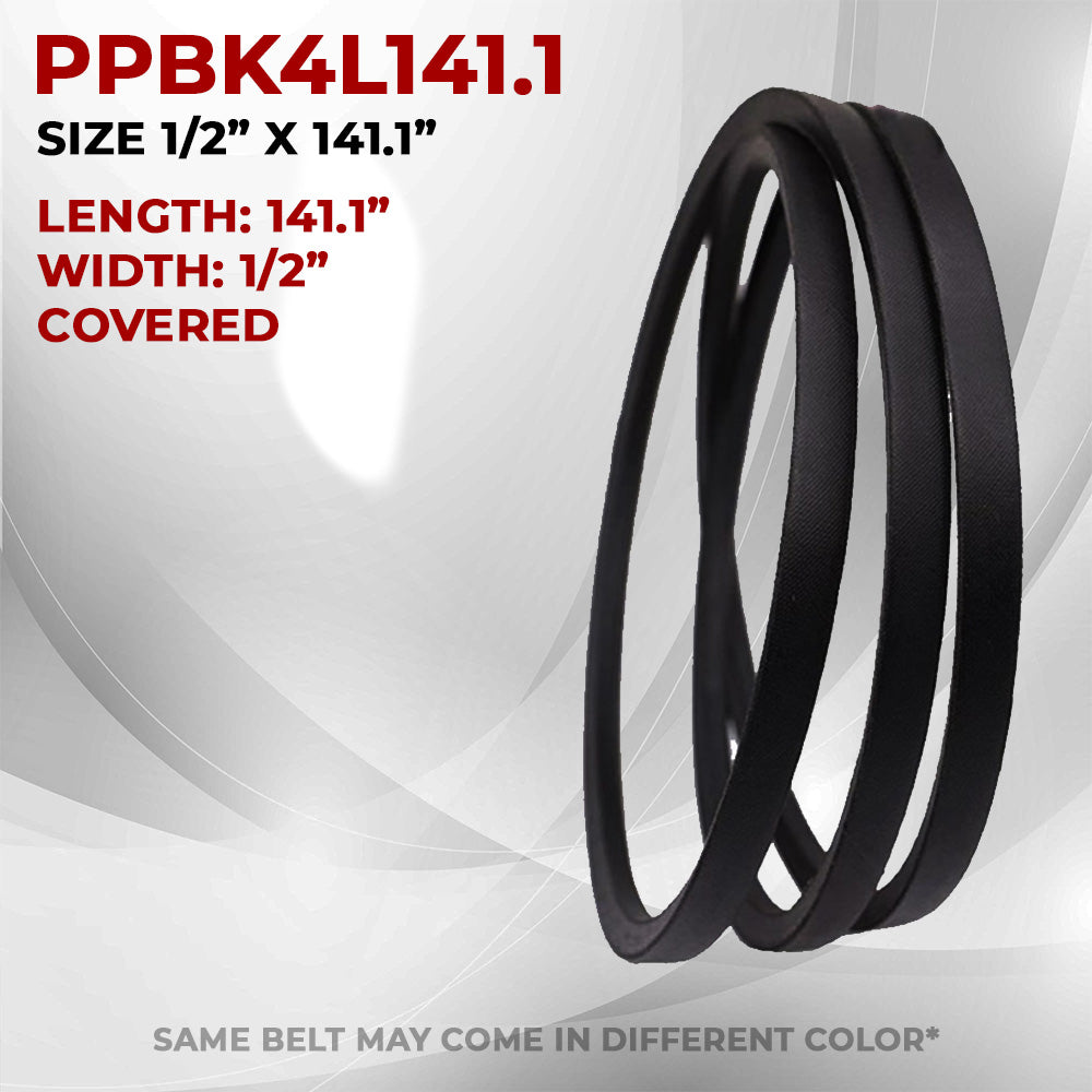 Correa envuelta en aramida de pieza probada de 1/2 pulg. X 141,1 pulg. Se adapta a John Deere Gx21833 Gx20571