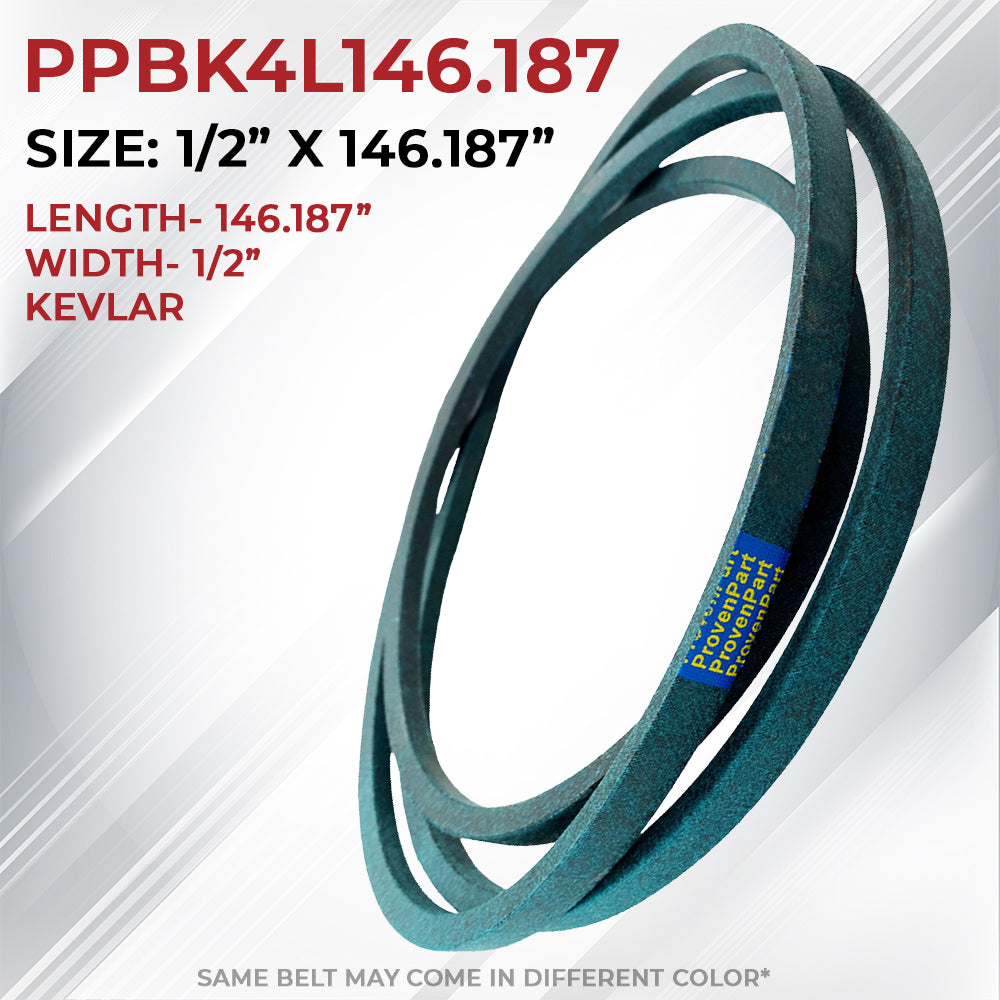 Proven Part Belt 1/2 In X 146.187" Fits Exmark 109-5364 Fits John Deere M154621