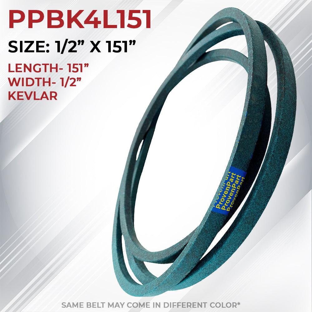 Proven Part Mower Deck Belt (1/2"X151") Fits 23256 5023256 M152398 Made With Covered