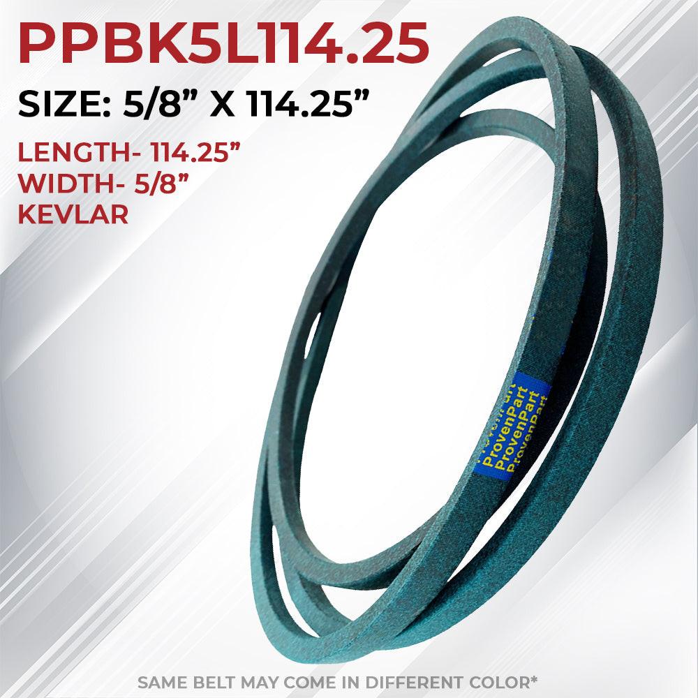 (2) Proven Part Belt 5/8 In X 114.25" Fits Craftsman 47846 SnowBlower 48624837 Made With Kevlar