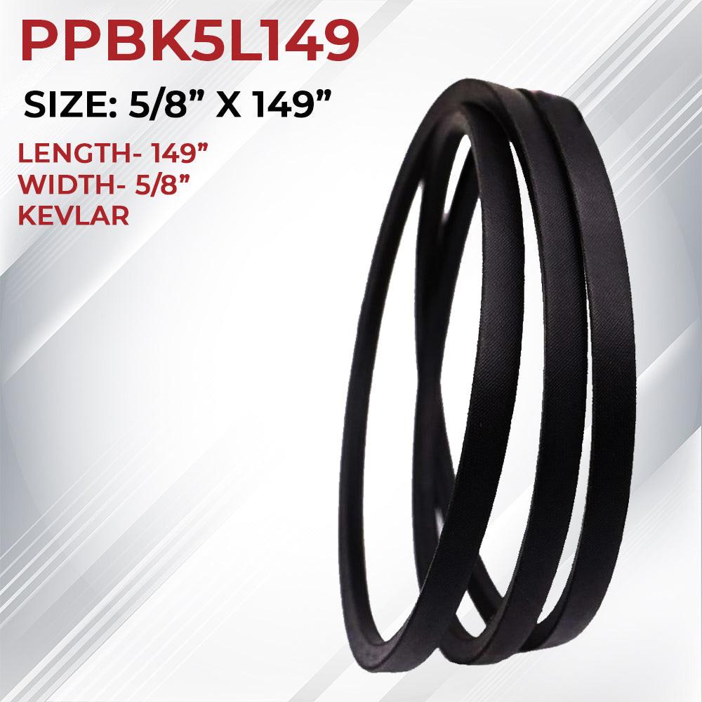 Correa de pieza probada 5/8 x 149 para Scag John Deere 482529 Tcu18602 142218101 56085
