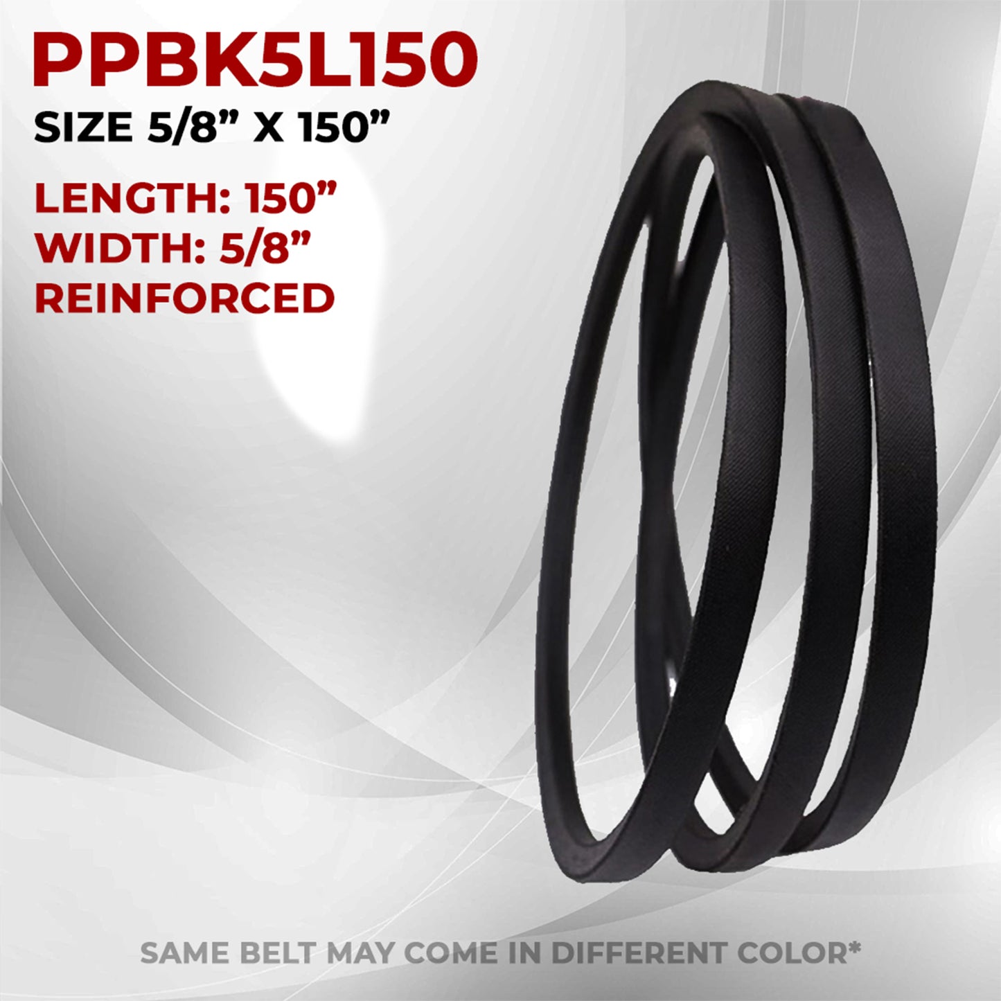 Proven Part Reinforced Deck Belt 5/8" x 150" Fits Briggs 84006540, Fits John Deere TCU16092
