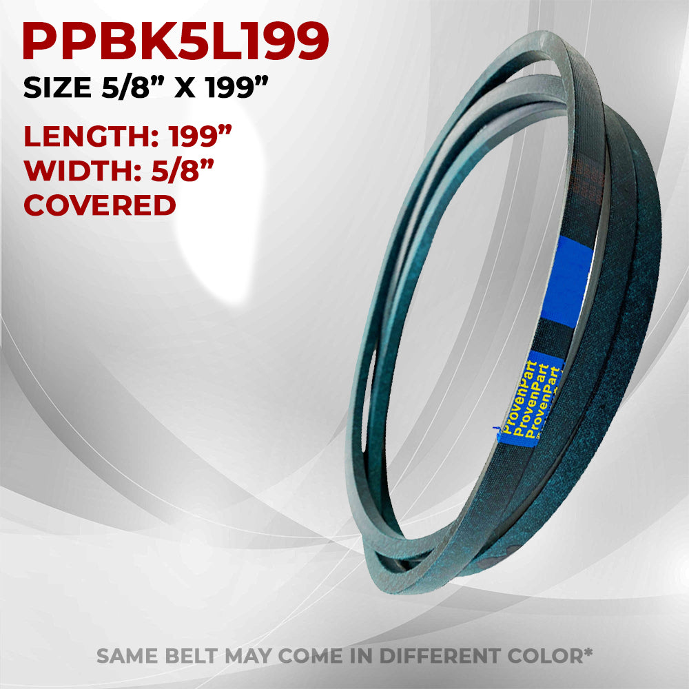 Proven Part Deck Belt 5/8 In X 199 In For Exmark 60 Lazer Z AS 135-5774 109-8073