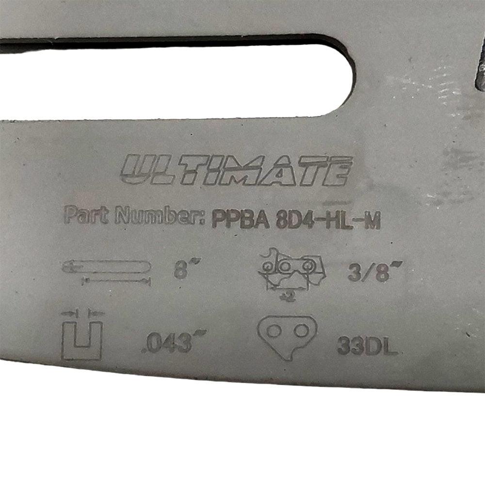 Proven Part 8" Bar 3/8" LP .050" 33DL Fits Greenworks 29062 20192 20302, 20352