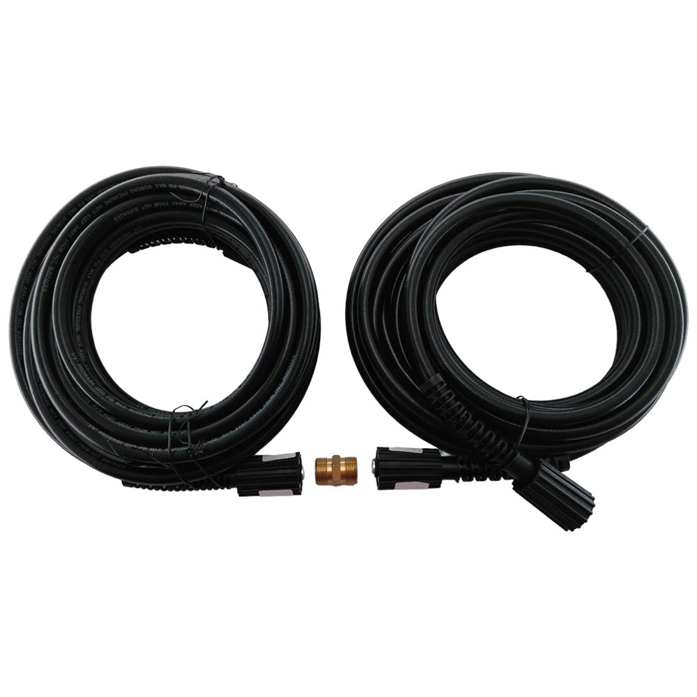 (2) 1/4 IN. X 25 FT. 3200PSI HOSE W/ CONNECTOR GAS/ELECTRIC PRESSURE WASHER NEW