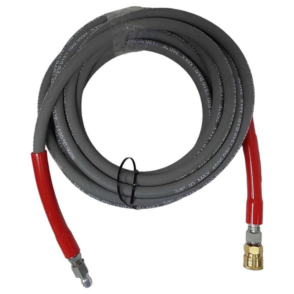 Proven Part 25ft. 3/8" Pressure Washer Hose 4500PSI Gray With Quick Connects