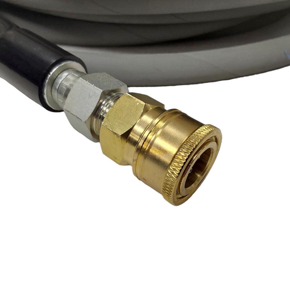 Proven Part 50ft. 3/8" Pressure Washer Hose 4500PSI Gray With Quick Connects