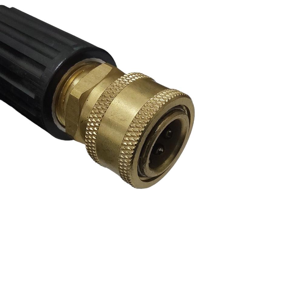 Proven Part 15" Floor Scrubber, 50' Hose, Pro-Gun Kit and Quick Connect, 1/4" Quick Connect Pivoting Coupler, Nozzle Kit, Foam Lance, Screw-Type DisConnect Fitting 3/8" Female-M22 Brass