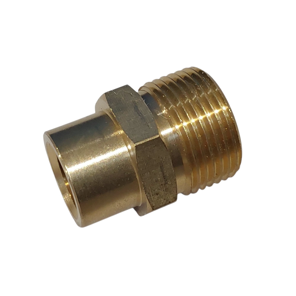 Pieza probada, conector de desconexión tipo tornillo, 1/4 macho, M22, macho, latón