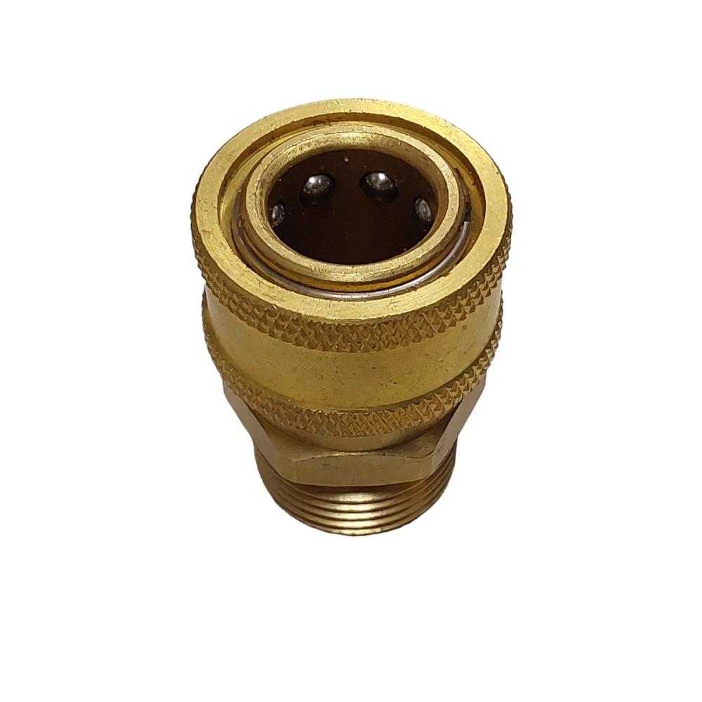 Pieza probada, conector de desconexión tipo tornillo, 3/8 hembra, M22, latón