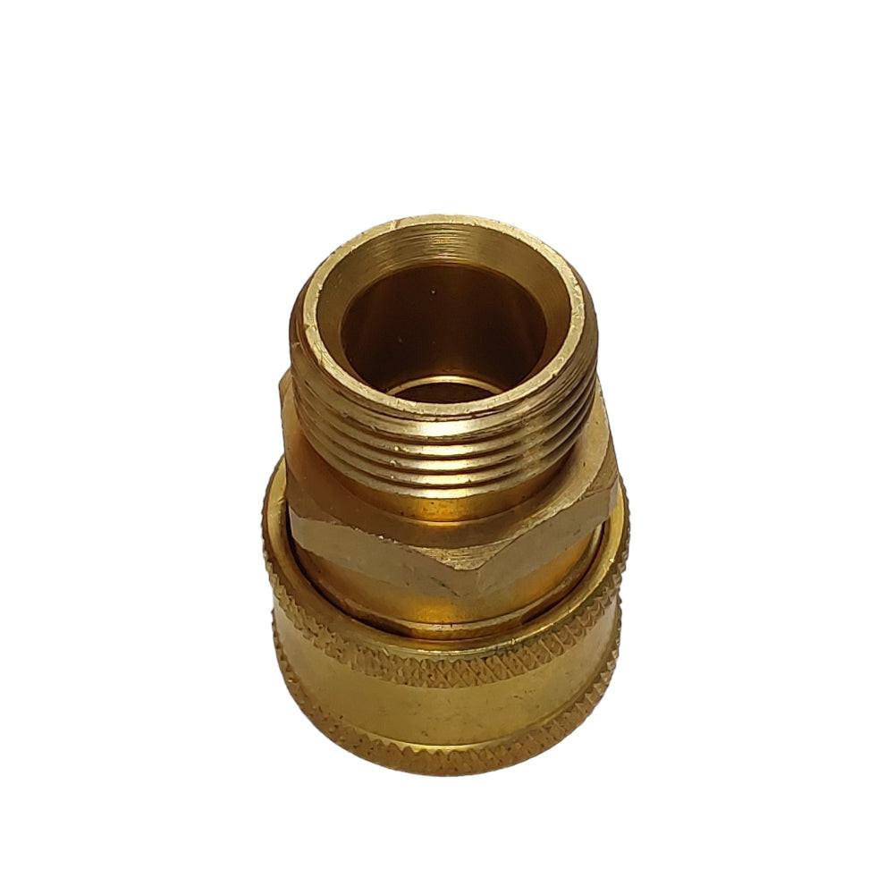 Pieza probada, conector de desconexión tipo tornillo, 3/8 hembra, M22, latón