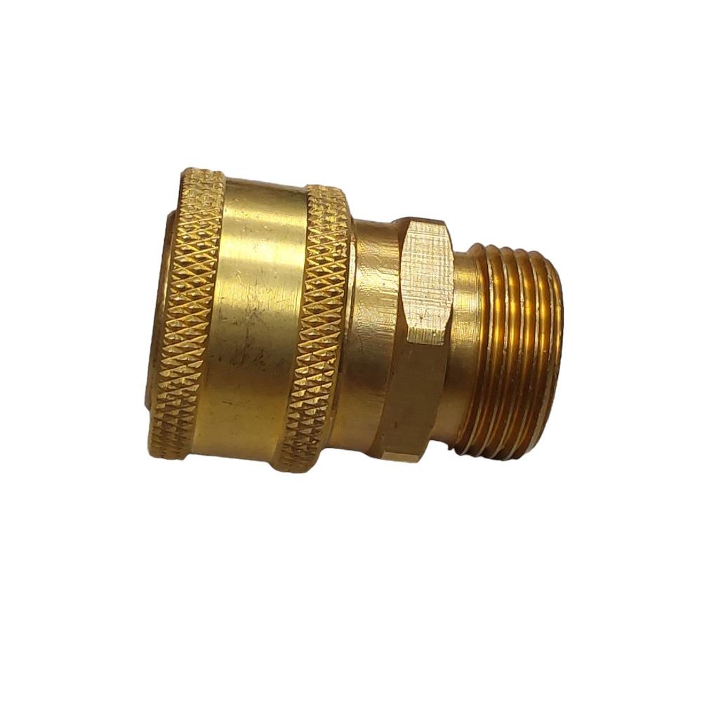 Pieza probada, conector de desconexión tipo tornillo, 3/8 hembra, M22, latón