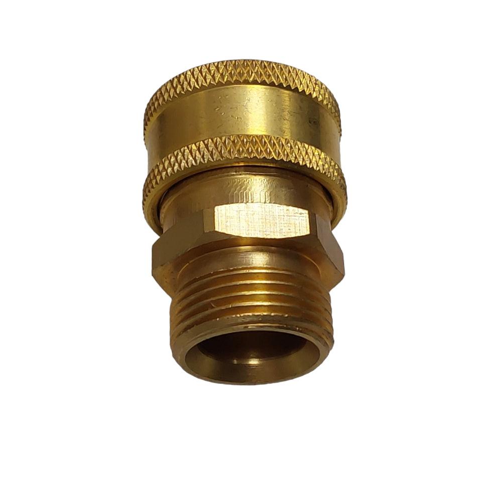 Pieza probada, conector de desconexión tipo tornillo, 3/8 hembra, M22, latón