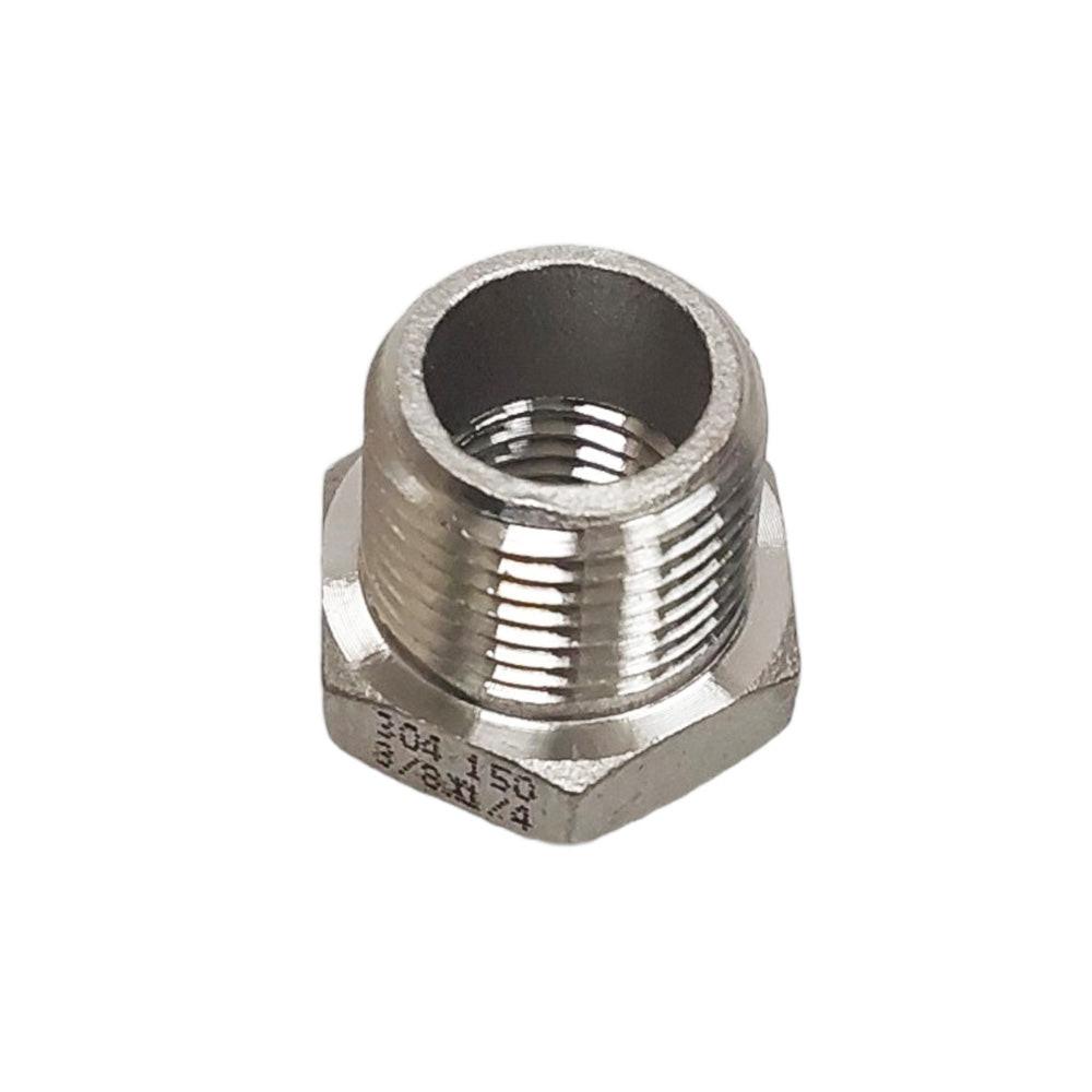 Proven Part 3/8" Male Npt To 1/4" Female Npt Hex Reducing Bushing Stainless Steel 304