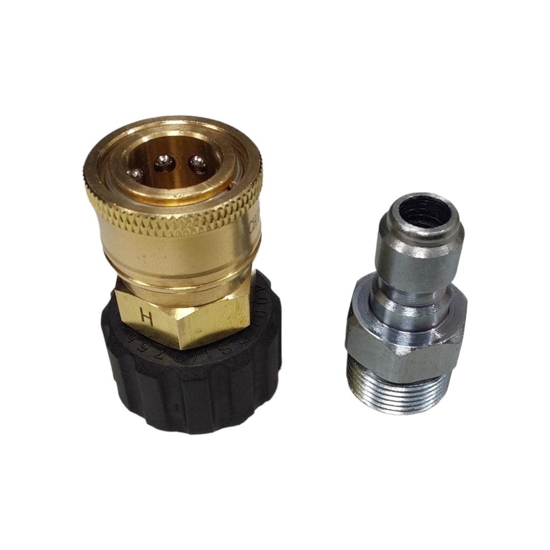 Proven Part M22 FPTX 3/8" Quick Connect Coupler Adaptor, Quick Connect Coupler Plug 3/8" Steel Plug X M22 Male Threads