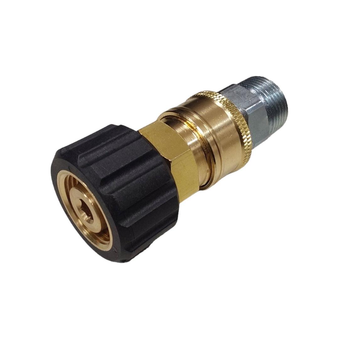 Proven Part M22 FPTX 3/8" Quick Connect Coupler Adaptor, Quick Connect Coupler Plug 3/8" Steel Plug X M22 Male Threads