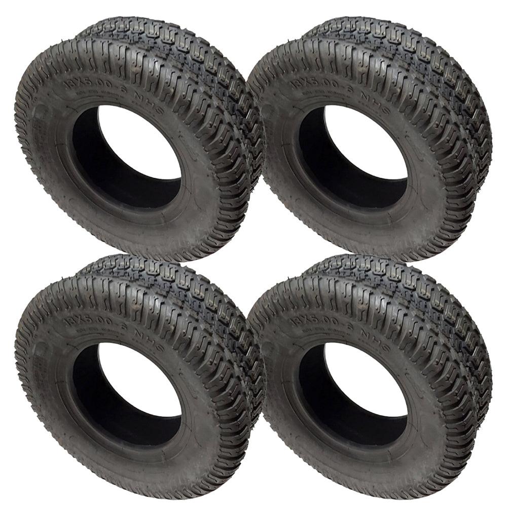Proven Part Set Of 4 Tubeless Master Tires 13X5.00-6 2 Ply Lawn Mower Garden Tractor