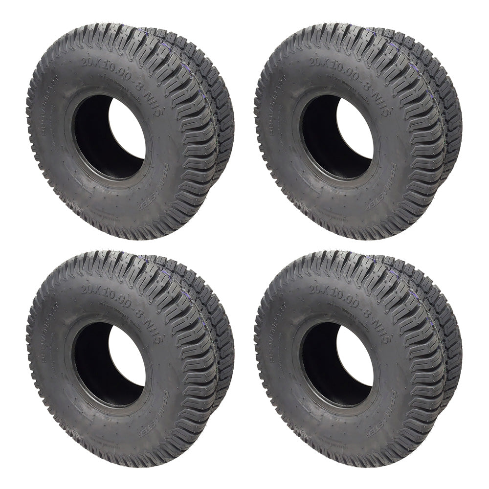 4PK Proven Part Premium 20X10-8 5114051, 72410012, 72410045 Wide, Fits Wright Stander