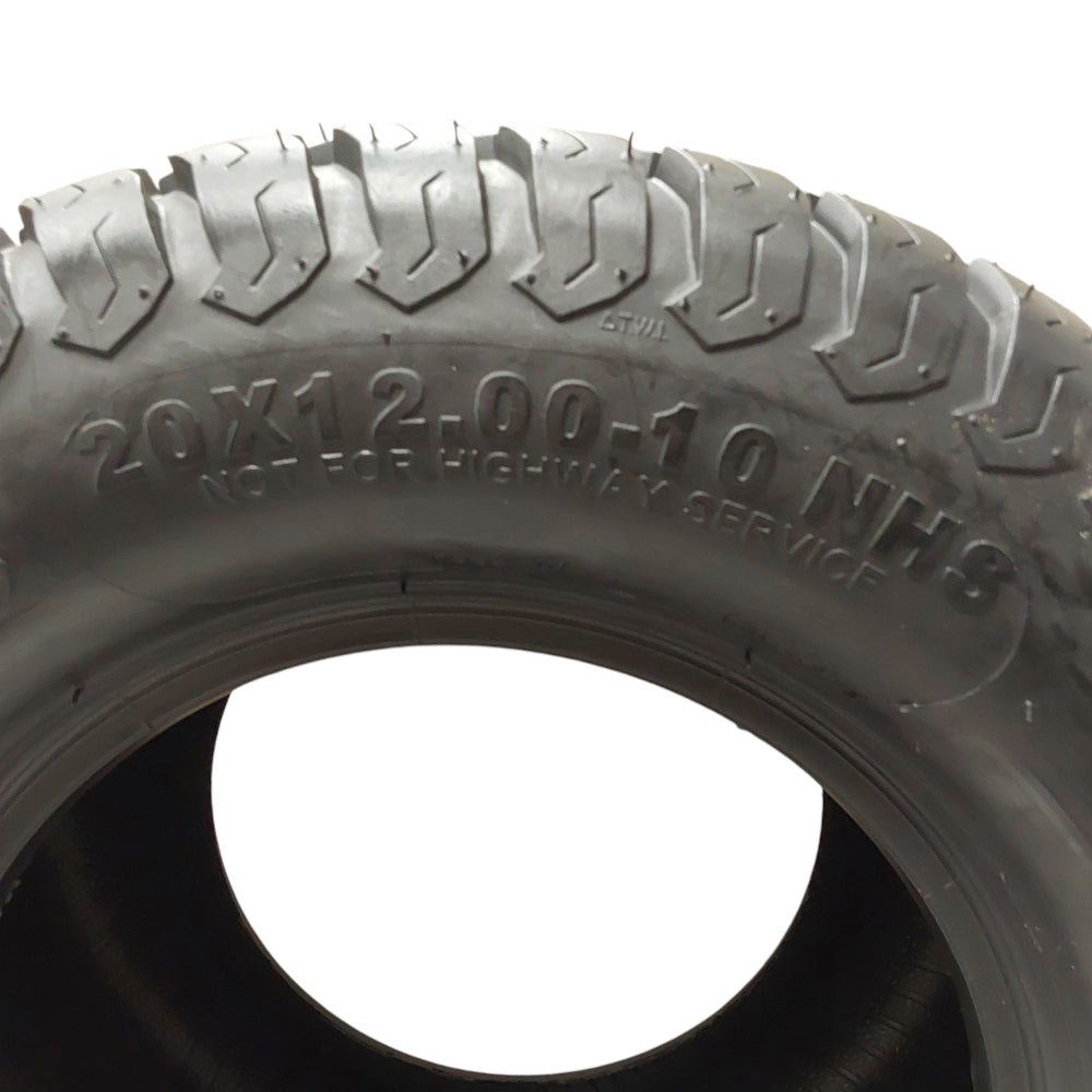 Proven Part Lawn Mower Tire 20 x 12-10 4 PLY For Garden Tractors Riding Mowers, Tubeless