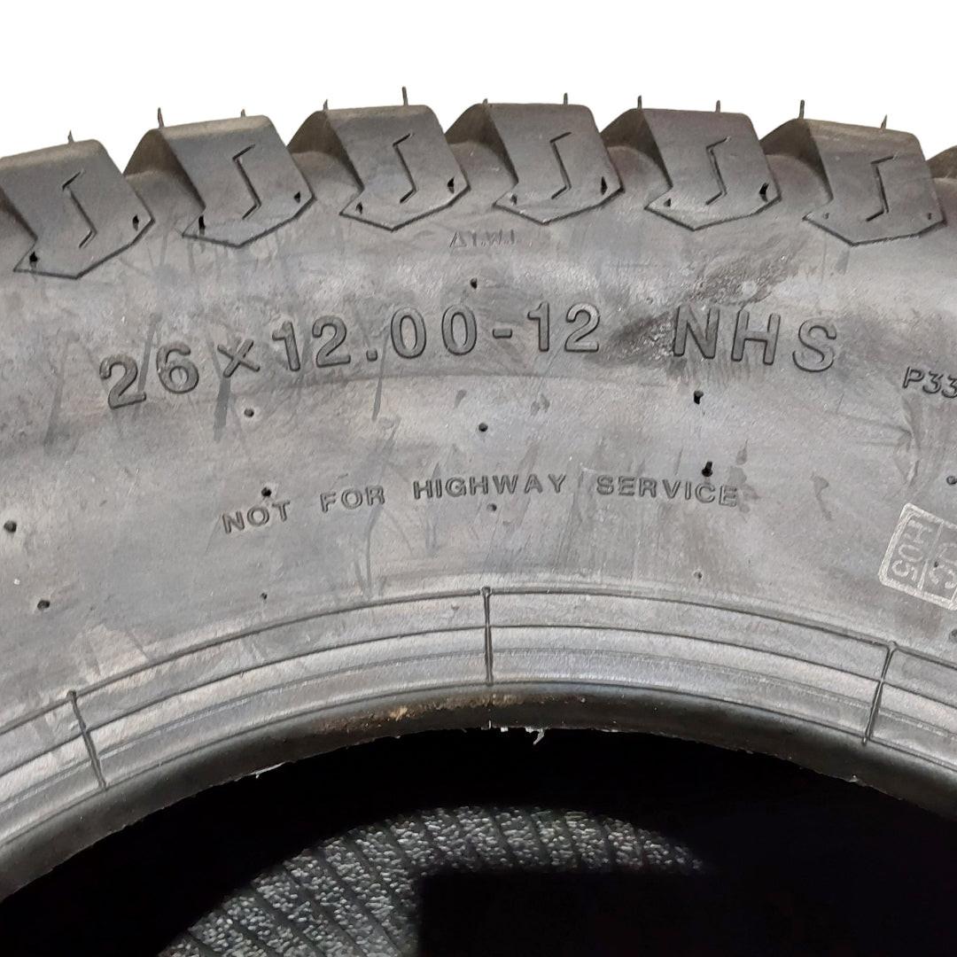 Proven Part Two 26X12.00-12 26X12-12 26X12X12 Lawn Mower Garden Turf Tires 4 Ply Rated