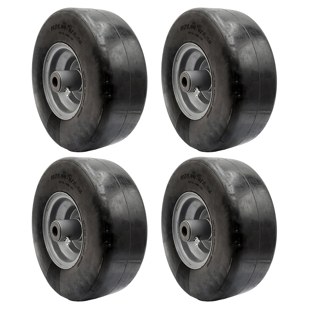 4PK Proven Part 11X4.00-5/3.25C Flat Free Tire Asm Grey