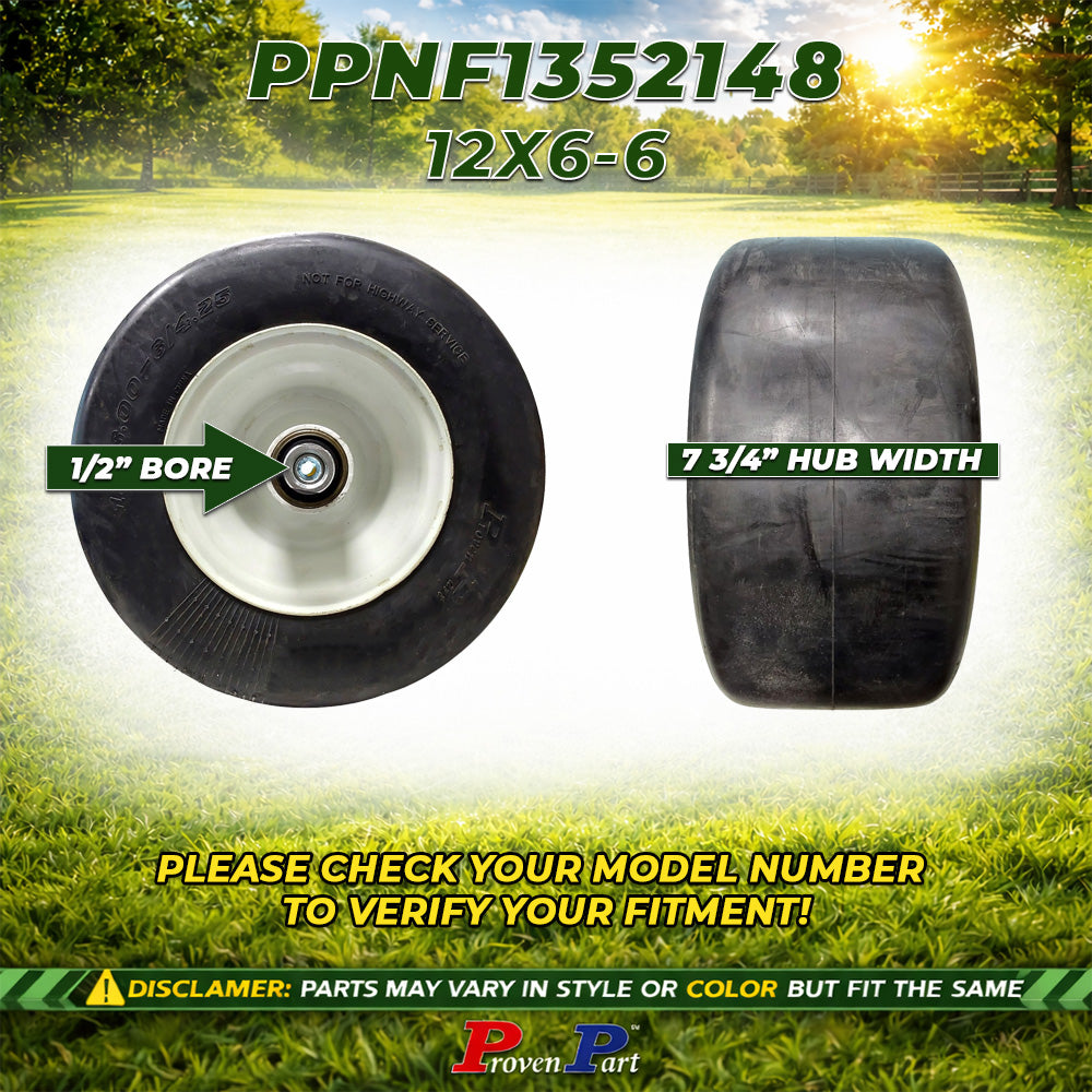 Pieza probada sin rueda plana para Exmark 135-2148 12X6-6