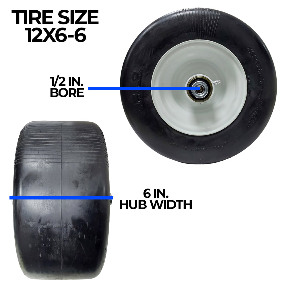 Proven Part No-Flat Wheel Fits Exmark Staris 135-2148 12X6-6