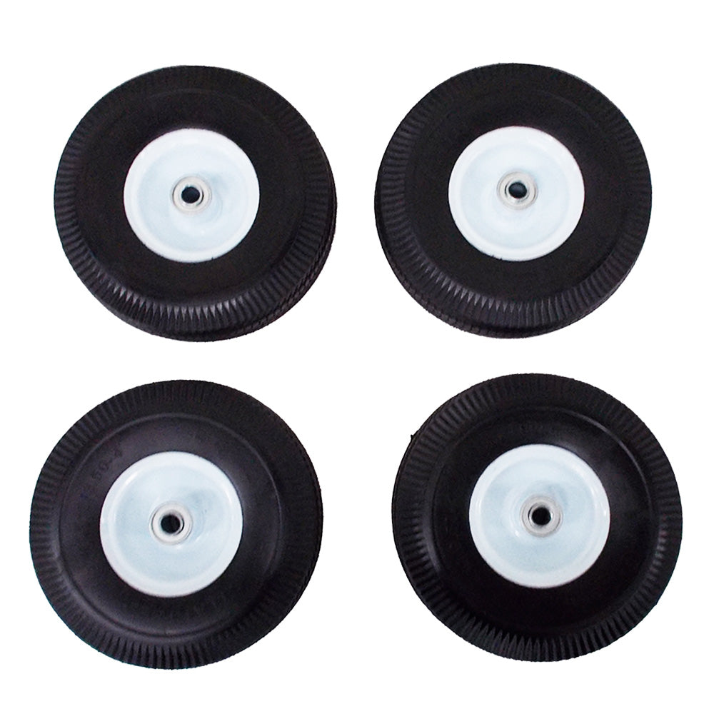4PK Proven Part 4.10X3.50X4 No-Flat Foam Puncture Proof Front Tire For 14302 4164205 Walk Behind Blowers