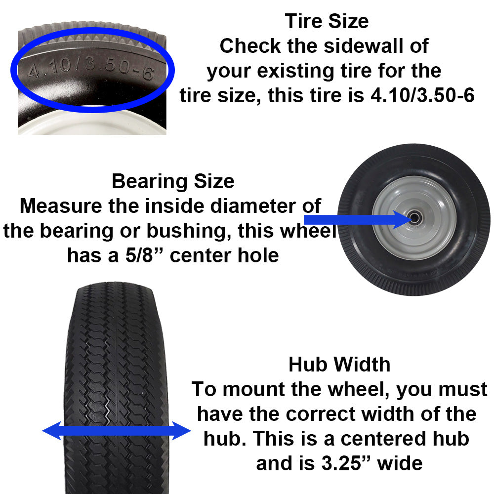 Proven Part Solid Foam Wheel For Little Wonder 416420 4.10/3.50X6