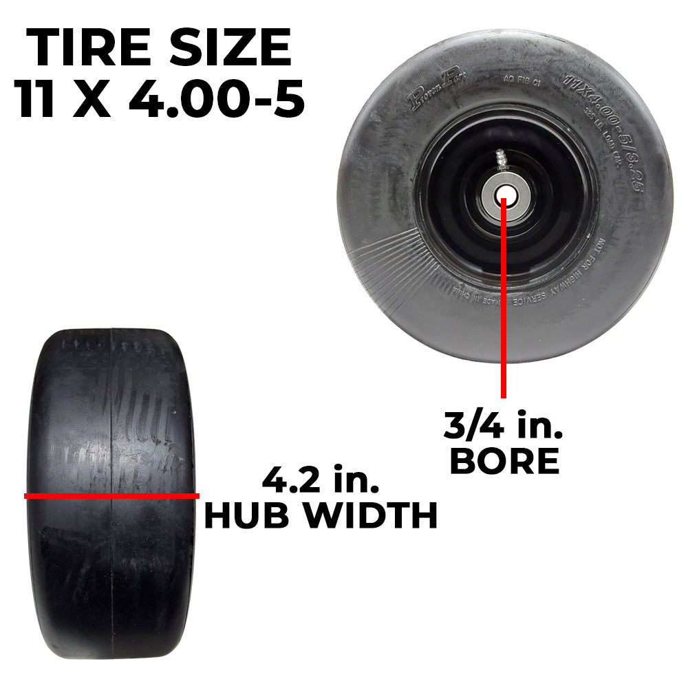 Proven Part 2- No-Flat Tires and Wheels 11x4-5 For Toro 147-2935 Fits TimeCutter ZS4200T, MX3400T
