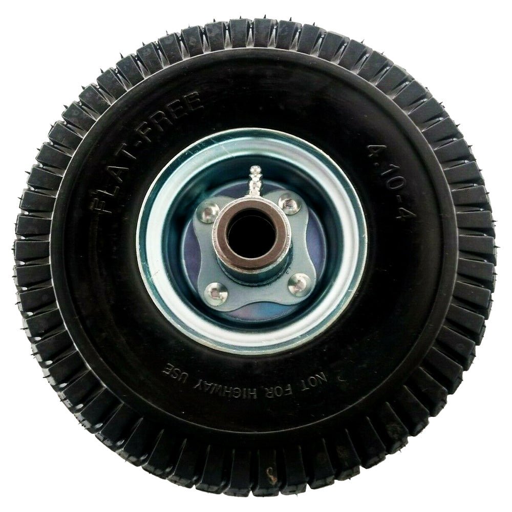 SOLID NO FLAT TIRE 4.10X3.5-4 WITH BEARINGS FIT 72310001 15010 COMPATIBLE WITH 2 WHEEL VELKE SYSTEM X2