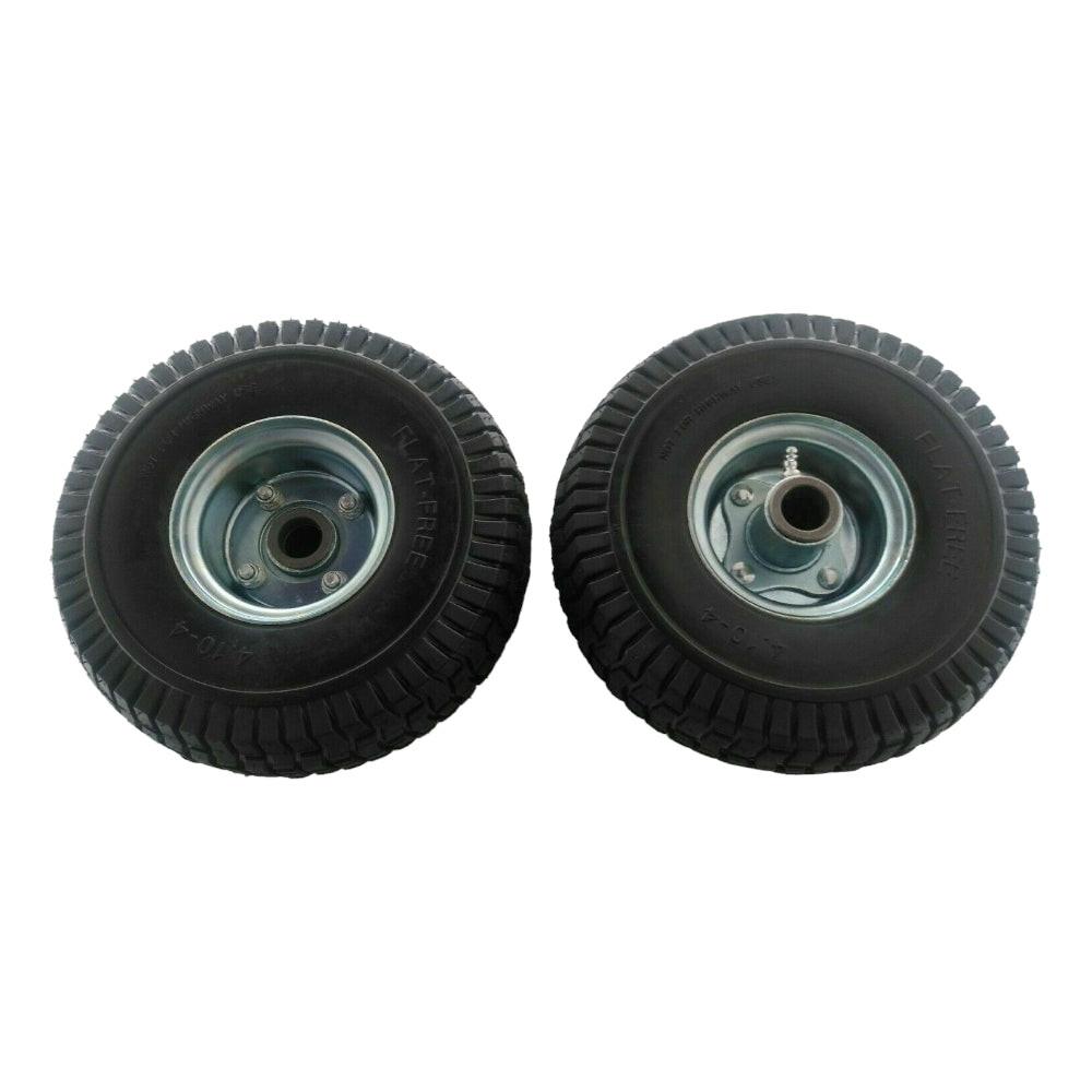Proven Part Set Of 2 4.10X3.5X4 Solid No-Flat Semi-Pneumatic Tires With Bearings Fit 72310001 15041 Compatible With 2 Wheel Velke System X2 - Proven Part