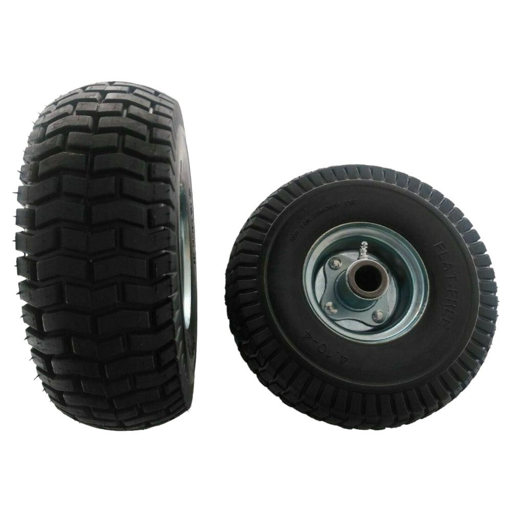 Proven Part Set Of 2 4.10X3.5X4 Solid No-Flat Semi-Pneumatic Tires With Bearings Fit 72310001 15041 Compatible With 2 Wheel Velke System X2 - Proven Part