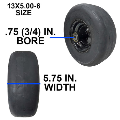Neumático antipinchazos 13X5.00 de 2 piezas probadas para Bobcat 2722228 2188123