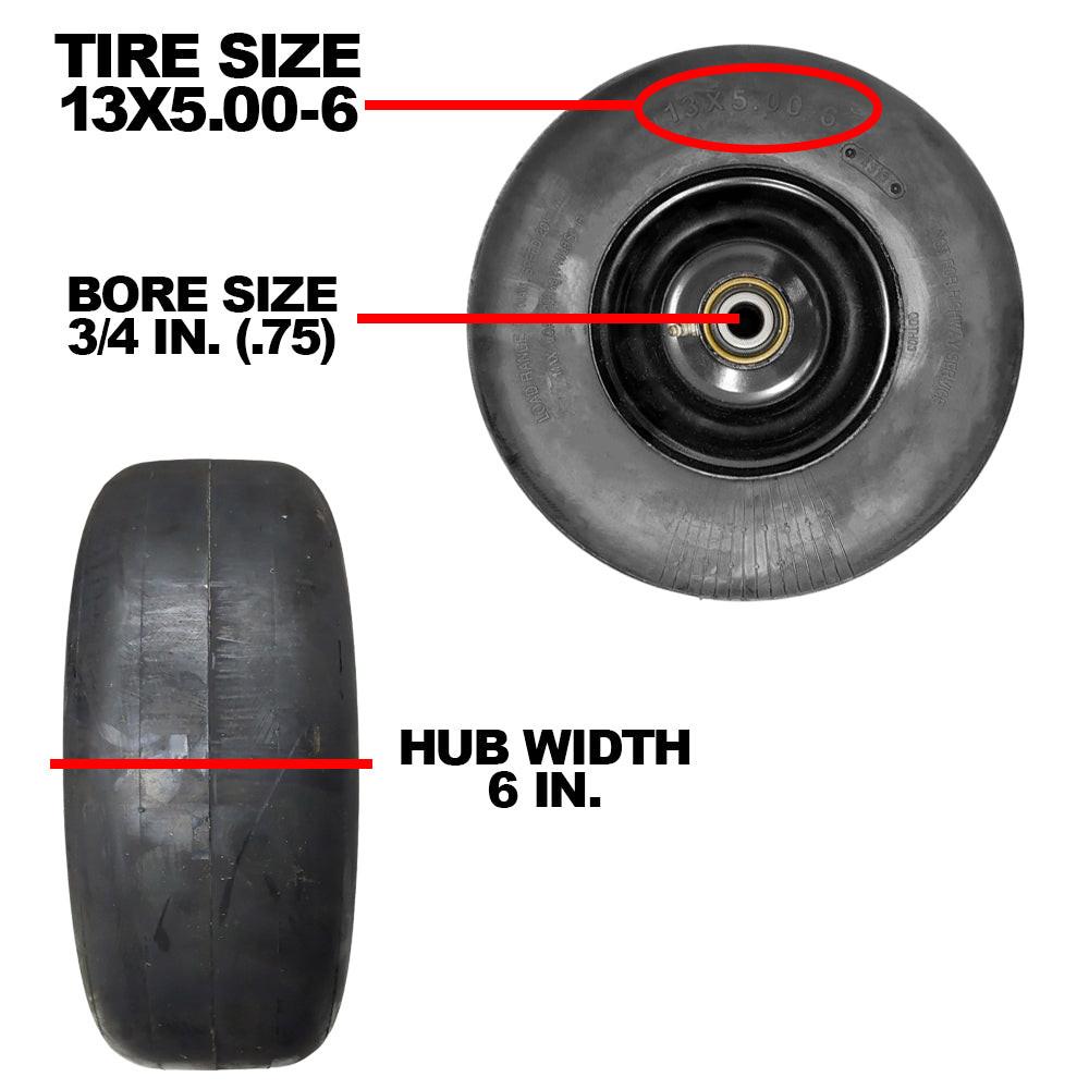 Proven Part Set Of No-Flat Solid Rubber Tire and Rim For Stinger Quad 3000 3600 40-0427