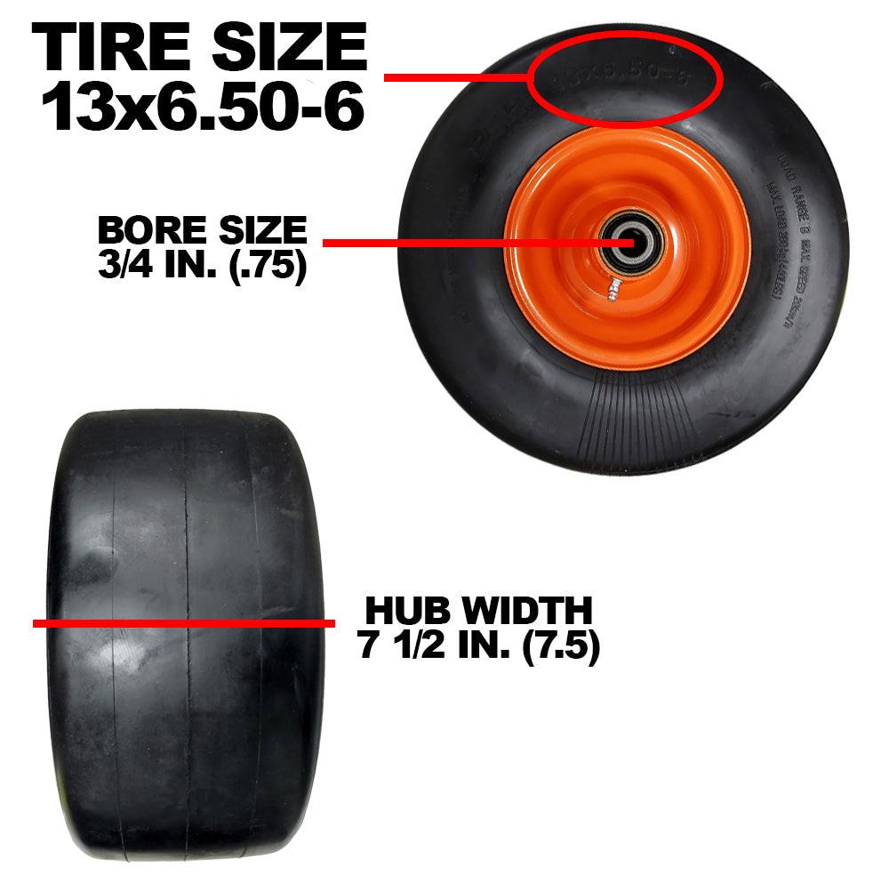Pieza probada (1) Conjunto de rueda antipinchazos para Scag 483050 482504 9278 13 X 6.50-6 13X6.50X6