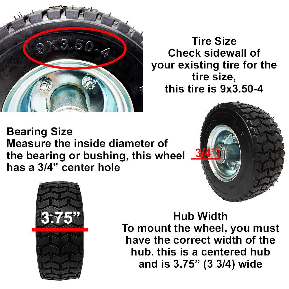 4PK Proven Part No-Flat Tires For Velke 9X3.5-4 Pro 1'S