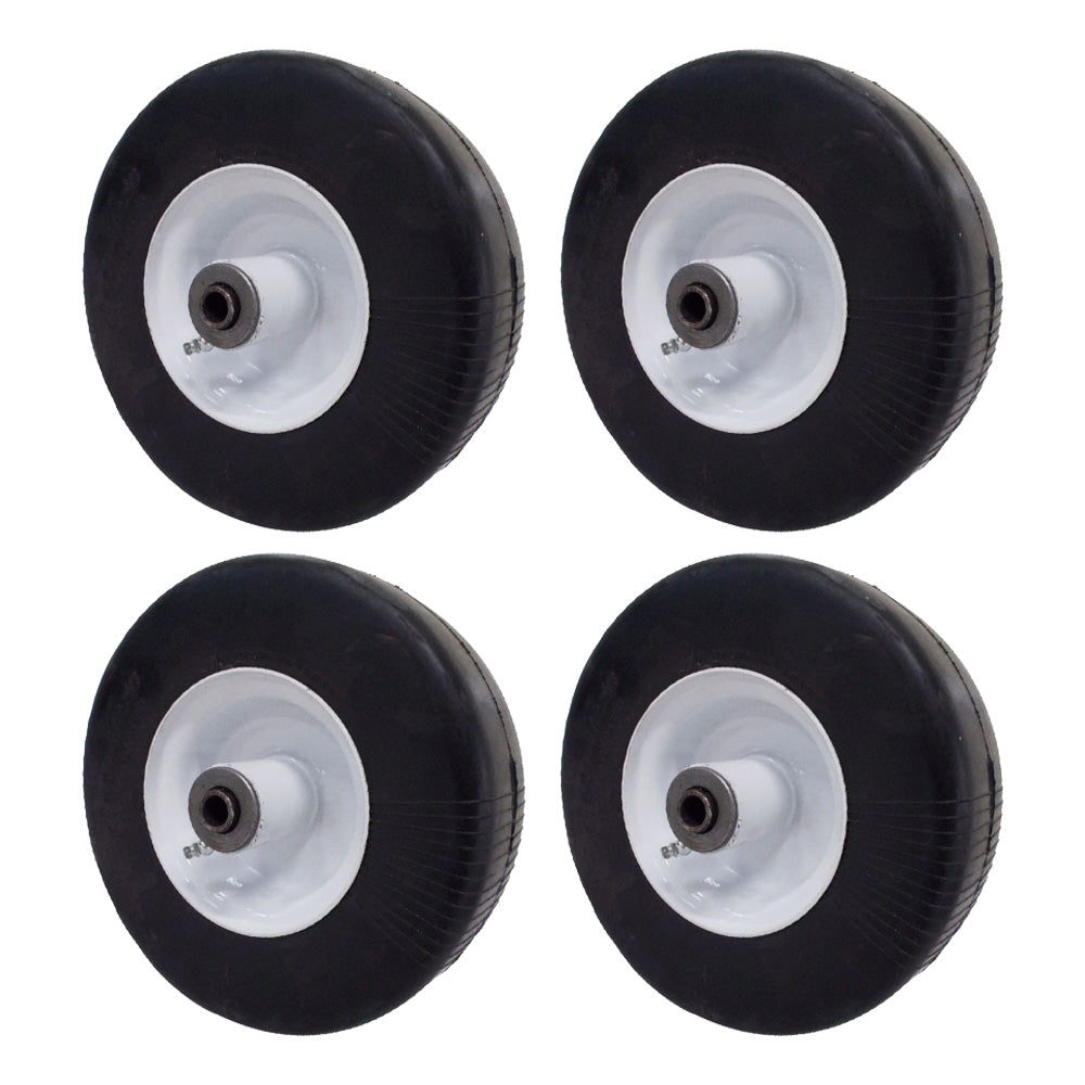 4PK Proven Part 9X3.50-4/2.25 Flat Free Tire Asm Fits Exmark 103-2171