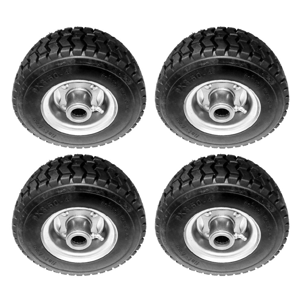 Pieza probada (1) Neumático 9X3.5-4 Sólido no plano Compatible con sistema Velke de 2 ruedas Se adapta a 72410088 Vkxwheel 10816 Incluye rodamientos Se adapta a 77410031 77410030 Vkxrlbrg Vkxbrgrtnr