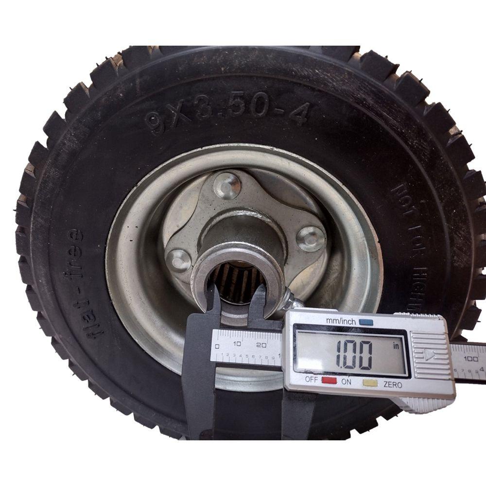 Pieza probada (1) Neumático 9X3.5-4 Sólido no plano Compatible con sistema Velke de 2 ruedas Se adapta a 72410088 Vkxwheel 10816 Incluye rodamientos Se adapta a 77410031 77410030 Vkxrlbrg Vkxbrgrtnr
